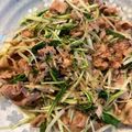 Gkims's cooksnap of when they made 水菜と豚こま肉の和風炒め.
