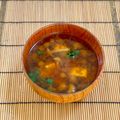 コムギ大好き's cooksnap of when they made なめこの赤だしお味噌汁.