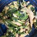 手抜きクック's cooksnap of when they made 副菜に♪ほうれん草としいたけの卵炒め☆.