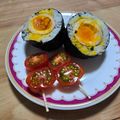 LOVEのこ's cooksnap of when they made 味付け卵で作るスコッチエッグ風おにぎり.