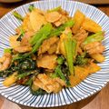 ほーちゃん884's cooksnap of when they made 豚バラ大根と小松菜の甘口ごま味噌炒め.