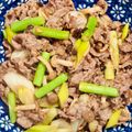 kose's cooksnap of when they made アスパラと牛肉の豆豉炒め.