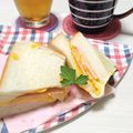 ぱふ♪'s cooksnap of when they made フライパンで作るおひとりさまホットサンド.