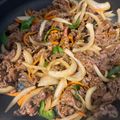 YUKAbuudaZ's cooksnap of when they made 焼肉のタレで♪♪韓国風プルコギ★.
