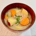 スーパーリンクス's cooksnap of when they made シーチキンとさつまいもの具沢山おみそ汁.