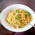 Wakka♪'s cooksnap of when they made 行者にんにくでニラ玉風和風スパゲティ.