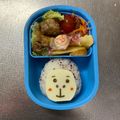 Chaaa_room's cooksnap of when they made 彩りごはんdeゴリラ君おにぎり！キャラ弁.
