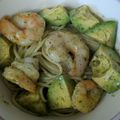 ひぃちゃんひー's cooksnap of when they made えびとアボカドのジェノバ風？パスタ☆.