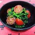 カリーナ's cooksnap of when they made ミニトマトとほうれん草のナムル.