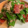 いけこにゃん's cooksnap of when they made 絹さや⭐︎トマト⭐︎ミョウガサラダ.