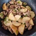 ラフロイグ31年's cooksnap of when they made 豚細切れと長芋のニンニクオイ炒め.