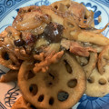 のんびりかおるん's cooksnap of when they made 豚バラ蓮根としめじのこってり簡単和風炒め.