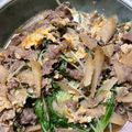 ♬のんのこ日和♬'s cooksnap of when they made 水菜たっぷり牛ごぼうの柳川風.