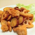 イエローバード's cooksnap of when they made 分量簡単な絶品大皿おかず!鶏蓮根と薩摩芋.