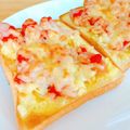 プー♡'s cooksnap of when they made ✿ホットドッグなトースト✿.