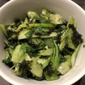 はるとニモdaddy's cooksnap of when they made 鉄分補給★レンジで青梗菜と海苔のナムル.