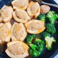 あんまかろん☆'s cooksnap of when they made 厚揚げのヘルシー肉詰め.