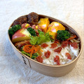 かっちゃん杉's cooksnap of when they made 懐かしいお弁当♡ご飯に梅干しを散りばめて.