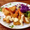 お料理ニャロメ's cooksnap of when they made 薄皮！時短！背開き海老フライ.