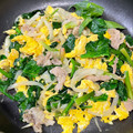 りくりくクッカー's cooksnap of when they made やわらかたまごの豚肉炒め★動画あり★.