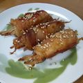 えりこ82☆'s cooksnap of when they made もやし豚肉巻き。ピリ辛照り焼き！お弁当に.