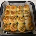 きらるうまな母ちゃん's cooksnap of when they made オリーブオイル仕込み。ハムマヨちぎりパン.
