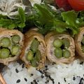 新妻あや's cooksnap of when they made ✿お花のアスパラ✿豚肉巻き.