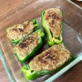 pon's kitchen's cooksnap of when they made ハンバーグリメイク！ピーマンの肉詰め.