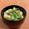 島子☆'s cooksnap of when they made レンジで鶏ひき肉長ネギ油揚げ梅肉和え.