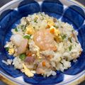 かじゅ○'s cooksnap of when they made 生米で作る！フライパンで簡単エビピラフ.