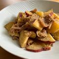 ♡こもれび♡'s cooksnap of when they made 材料2つ☆豚こまと薩摩芋の簡単甘辛炒め。.