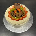 Asukadera48's cooksnap of when they made ☆18cmで☆クリスマスショートケーキ☆.