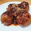 うさてい's cooksnap of when they made 揚げない!!れんこん肉団子の甘酢あん.