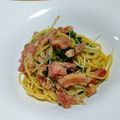 およ☆'s cooksnap of when they made 小松菜とベーコンのガーリック醤油パスタ.