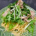 クックV6SBPJ☆'s cooksnap of when they made 五右衛門風 豚しゃぶと水菜の和風パスタ☆.