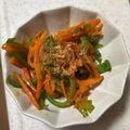 CNもも's cooksnap of when they made 【簡単副菜】ピーマンと人参の金平.
