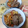 よちりん's cooksnap of when they made すぐできる冷蔵庫にあるもの野菜で焼き肉丼.