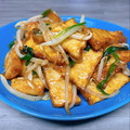 のんべぇヒロ's cooksnap of when they made レバにら風厚揚げのそぼろ炒め.