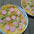 まぶたん's cooksnap of when they made 魚肉ソーセージのオープンオムレツカレー味.