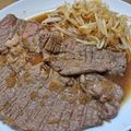 宇治抹茶430's cooksnap of when they made おいしすぎる～牛薄切りロースのステーキ♪.