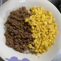★ゴンぎつね★'s cooksnap of when they made 簡単＊ふわふわ二色丼.