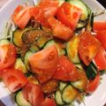 かめのたろう's cooksnap of when they made 簡単ドレッシング！夏野菜たっぷりサラダ！.