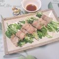 みかかめ's cooksnap of when they made 簡単！水菜の豚バラ巻きレンジ蒸し.