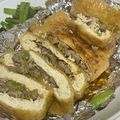 ☆コースケ0501☆'s cooksnap of when they made 栃尾揚げの挽肉はさみ焼き.