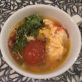 tikariri's cooksnap of when they made 想像を超える？トマトレタス卵の３色スープ.