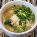 あーこ姐's cooksnap of when they made 小松菜と豆腐とエノキのお味噌汁♪.