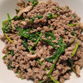 Poochcook's cooksnap of when they made 簡単っ！挽肉とほうれん草のオイスター炒め.
