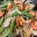 エフティ's cooksnap of when they made エビとスナップエンドウの塩炒め.