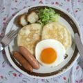 mmameco's cooksnap of when they made カフェの朝食風パンケーキ.