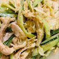 さんちゃん（╹◡╹）'s cooksnap of when they made 時短！鶏胸肉ときゅうりの棒棒鶏風サラダ♪.